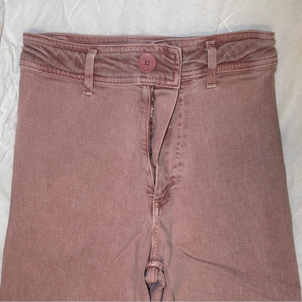 Zara Dusty Pink High Waisted Jeans Size 2 - Picture 9 of 16